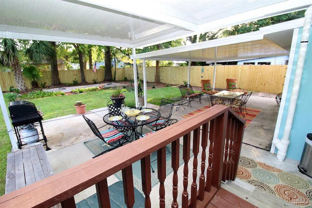 view of patio with grilling area