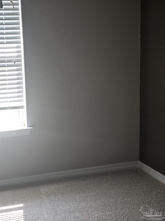 empty room with carpet and baseboards