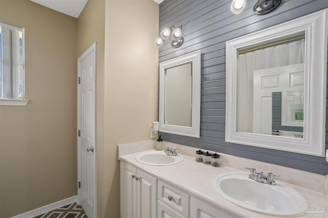 bathroom with vanity