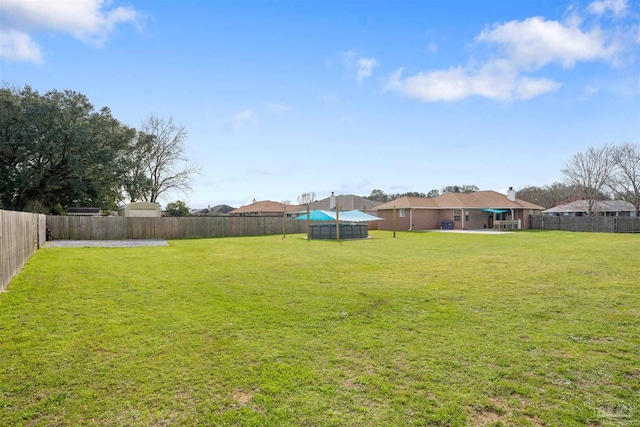 view of yard featuring a swimming pool