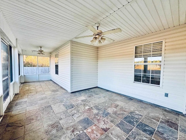 view of patio / terrace with ceiling fan