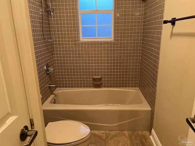 bathroom featuring bathtub / shower combination