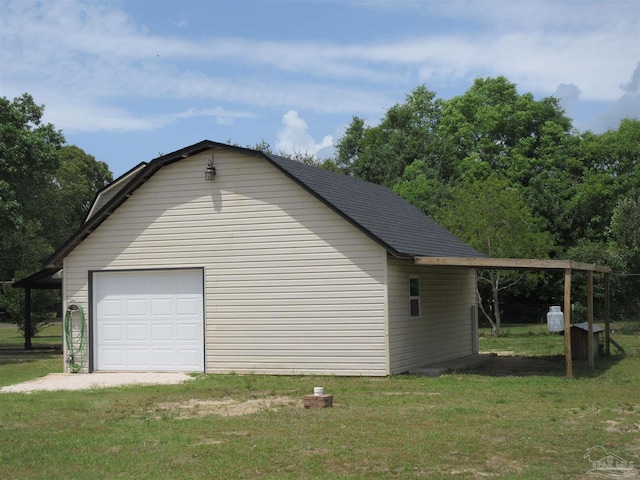garage with a detached garage