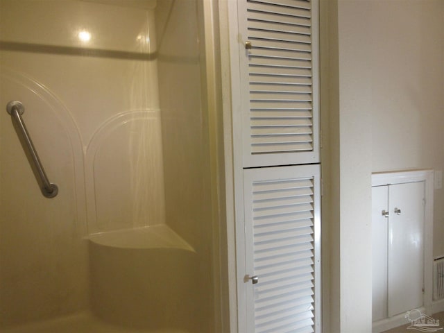 details featuring a shower