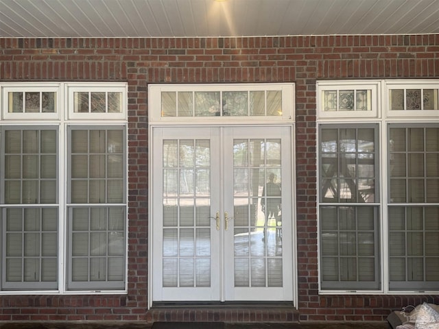 interior space with french doors