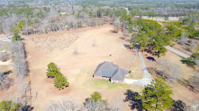 drone / aerial view with a rural view