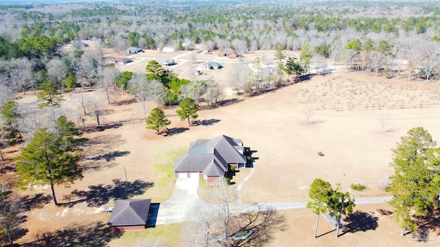 aerial view featuring a rural view