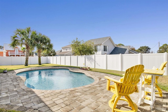 view of pool with a patio area