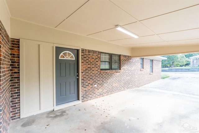 view of doorway to property