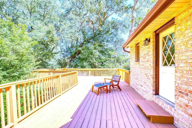 view of wooden deck