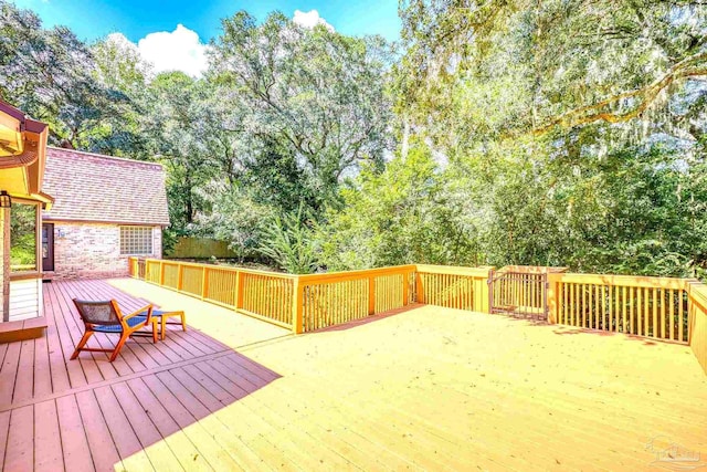 view of wooden deck