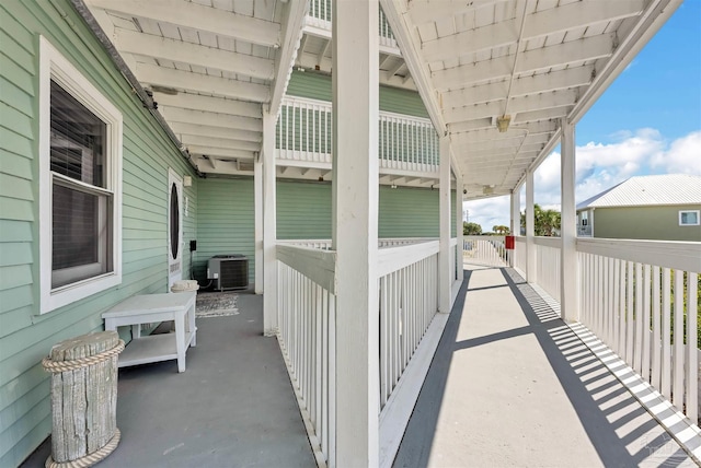 view of patio / terrace featuring central AC