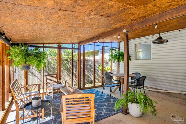 view of sunroom / solarium