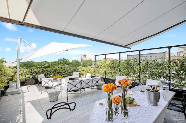 view of patio featuring outdoor lounge area