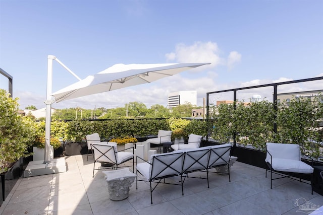 view of patio / terrace with outdoor lounge area