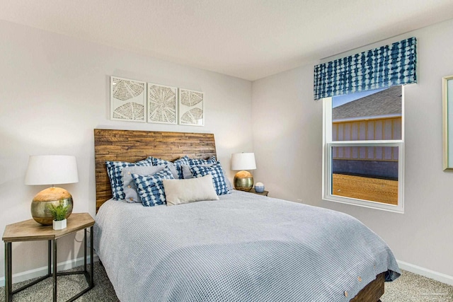 bedroom with carpet floors