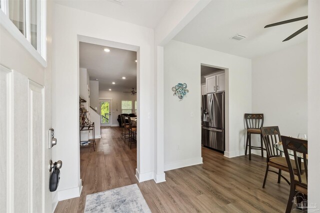 interior space with wood-type flooring