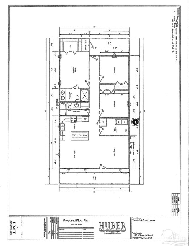 2116 W De Soto St, Pensacola, FL 32505 - home floor plan