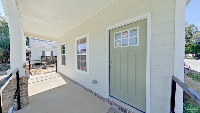 view of doorway to property