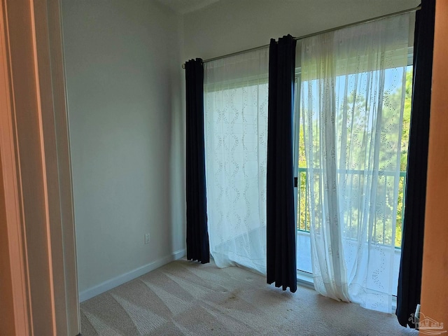 carpeted spare room featuring a healthy amount of sunlight