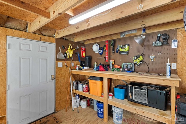 view of storage area