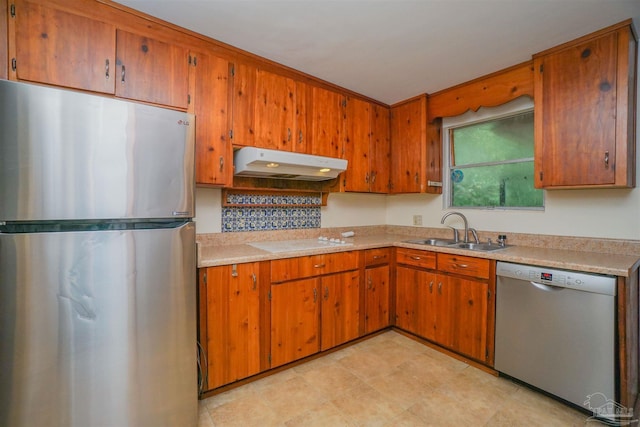 kitchen featuring sink and appliances with stainless steel finishes