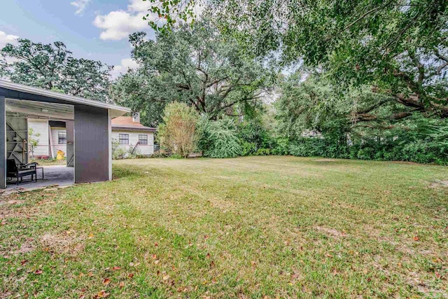 view of yard featuring a patio area