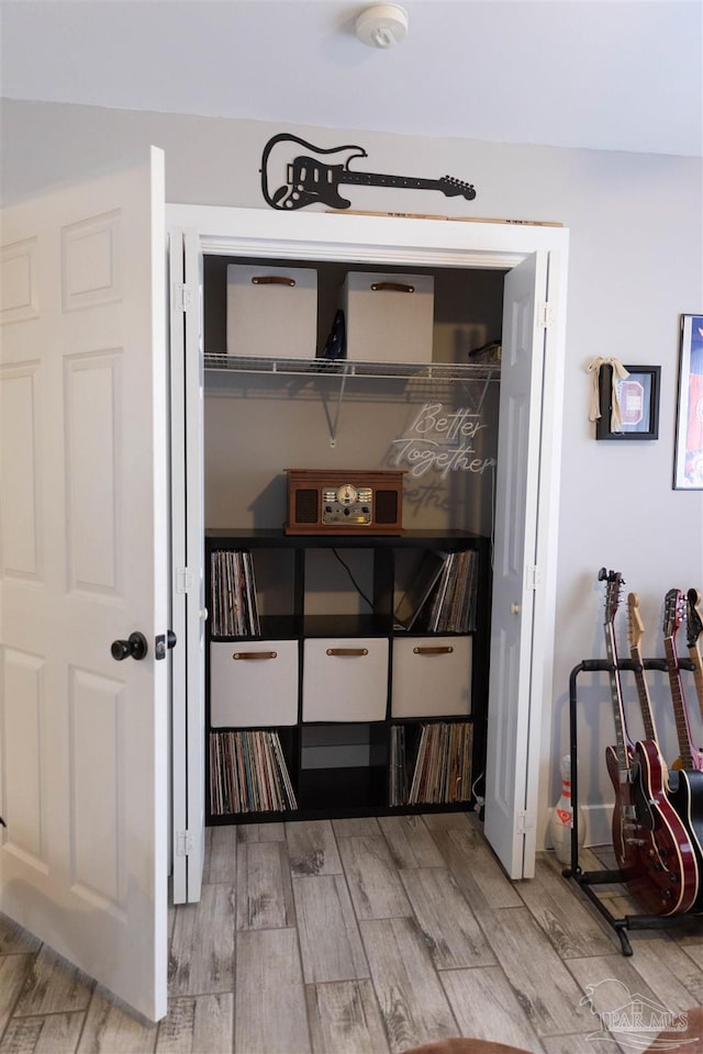 interior space with wood-type flooring