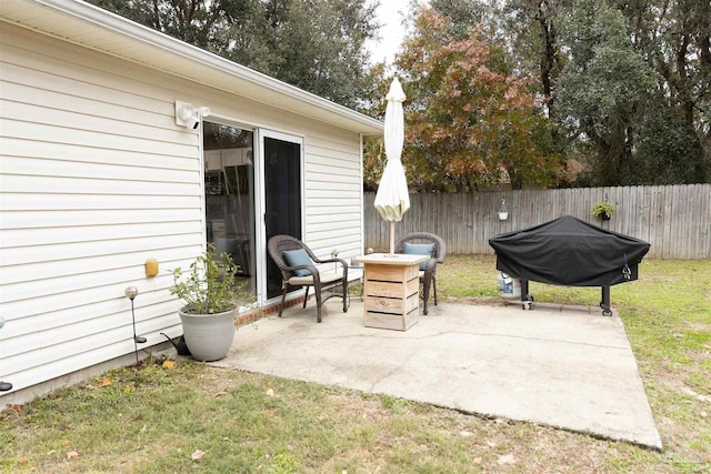 view of patio with grilling area