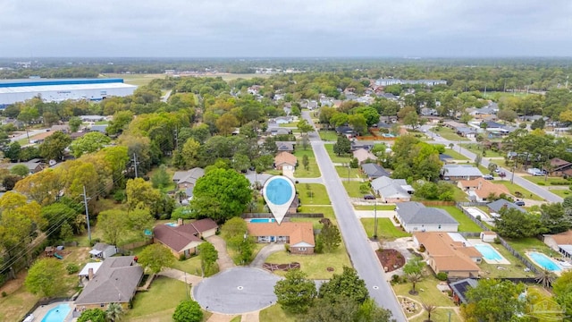 drone / aerial view featuring a residential view