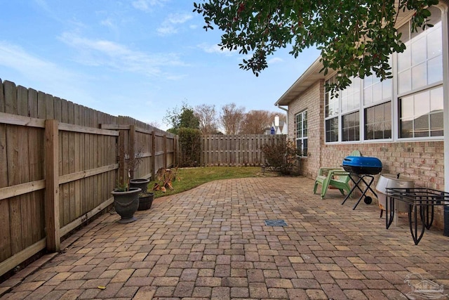 view of patio / terrace with a fenced backyard