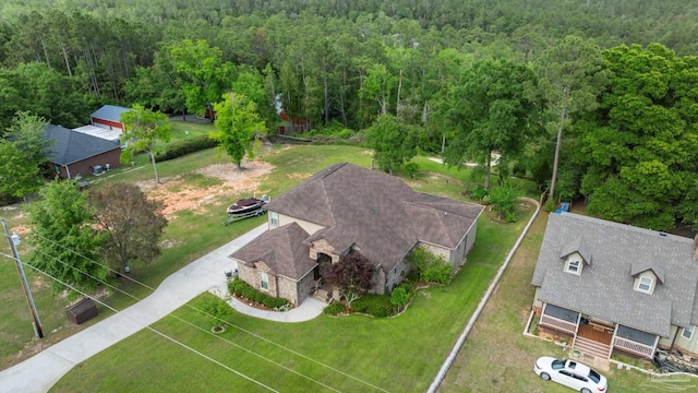 aerial view with a view of trees
