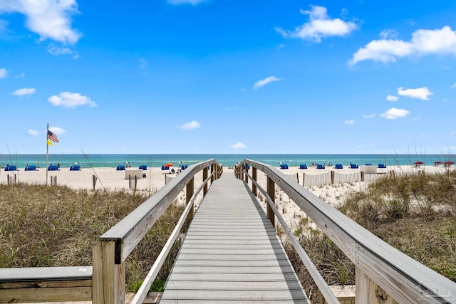 water view with a beach view