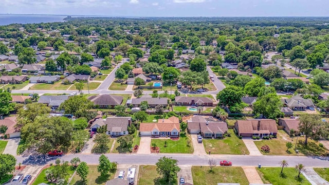 drone / aerial view with a residential view