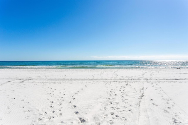 property view of water with a view of the beach