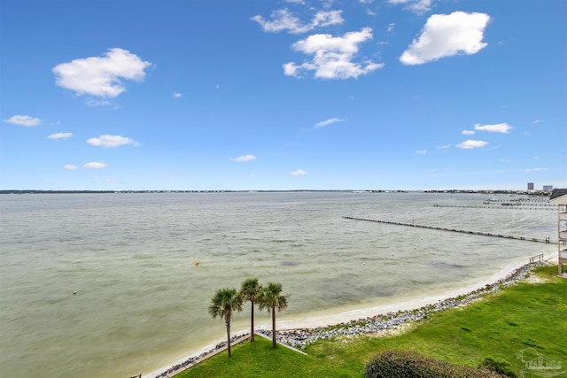 water view with a beach view