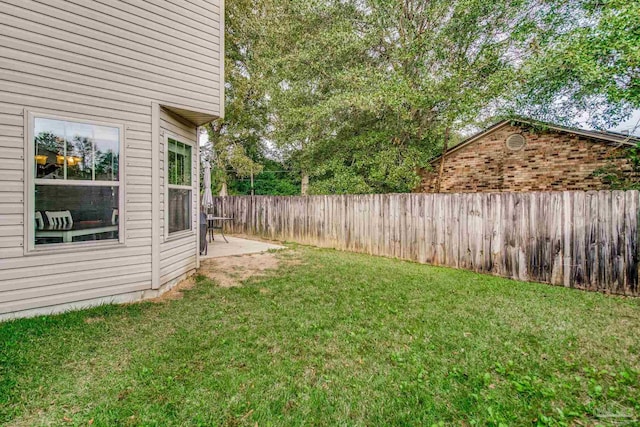 view of yard featuring a patio