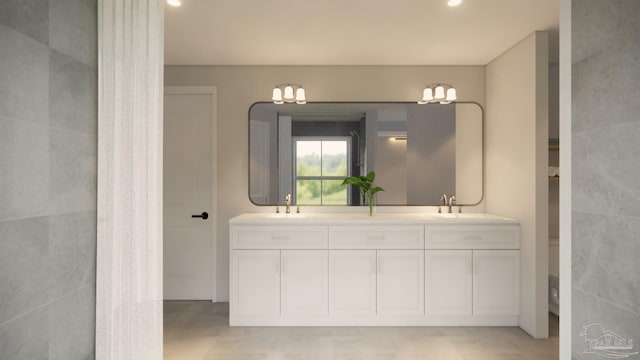 bathroom with vanity