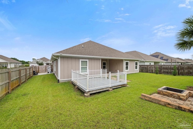 3416 Southwind Dr, Gulf Breeze, FL 32563 - back of house featuring a wooden deck, a shingled roof, and board and batten siding
