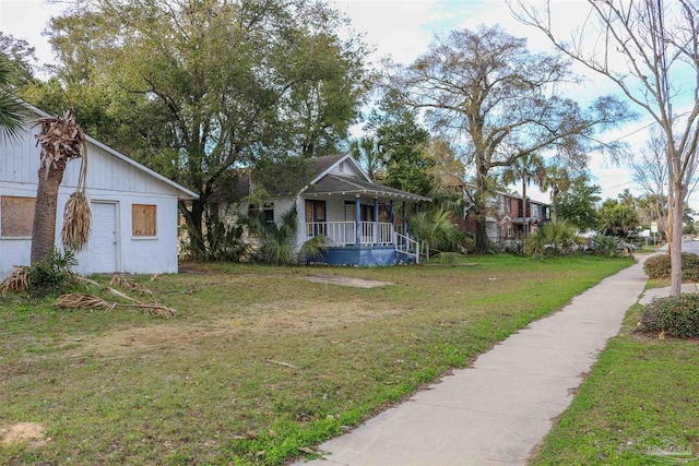 exterior space with a porch