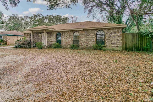 view of ranch-style house