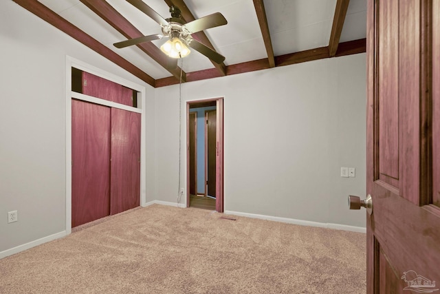 204 Camelia St, Gulf Breeze, FL 32561 - unfurnished bedroom featuring carpet flooring, baseboards, a closet, and ceiling fan