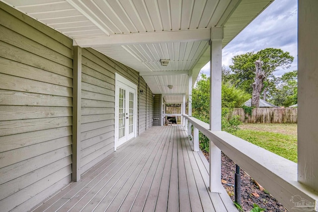 204 Camelia St, Gulf Breeze, FL 32561 - wooden terrace with french doors