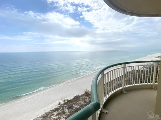 water view featuring a view of the beach