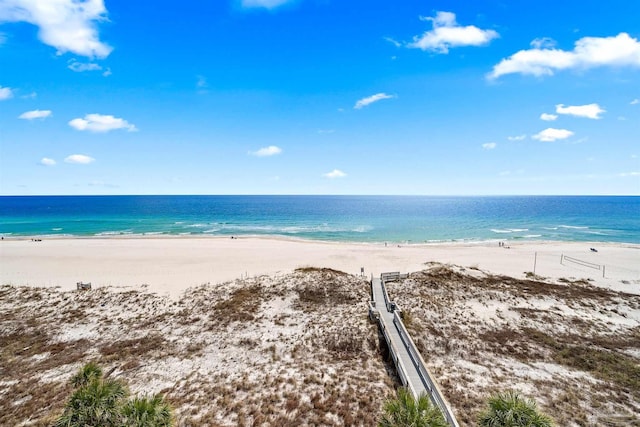 water view featuring a beach view