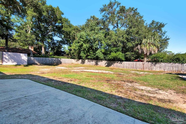 view of yard featuring a patio