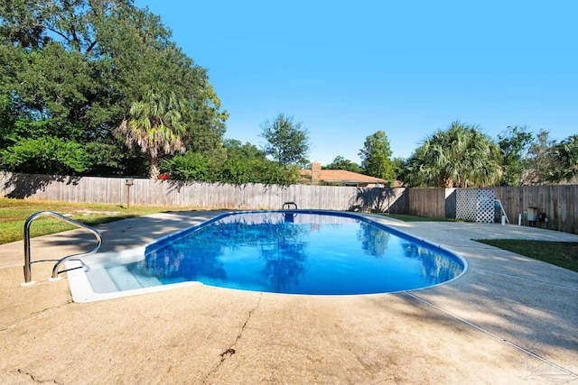 view of pool featuring a patio area