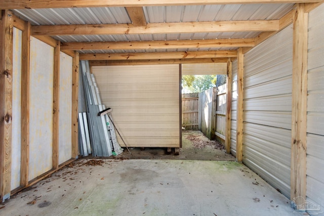 view of storage room