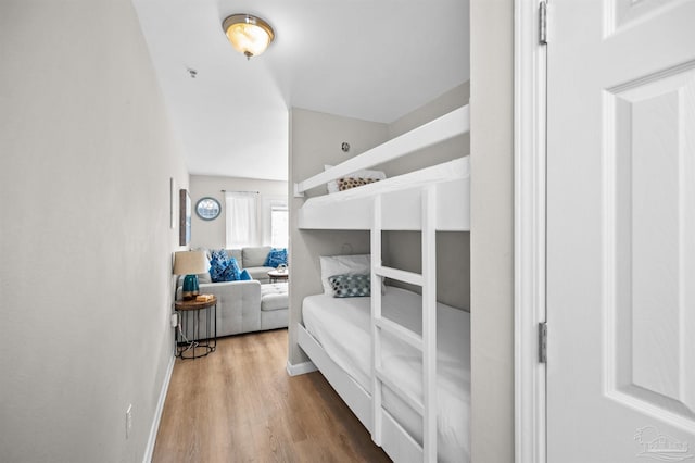 bedroom featuring hardwood / wood-style floors