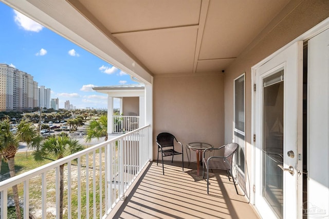 view of balcony